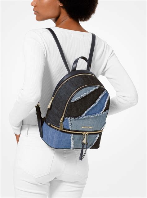 michael kors women's backpack|Michael Kors denim backpack.